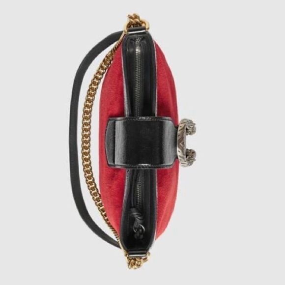 Gucci Dionysus Bucket Red Suede Shoulder Bag - Picture 5 of 8